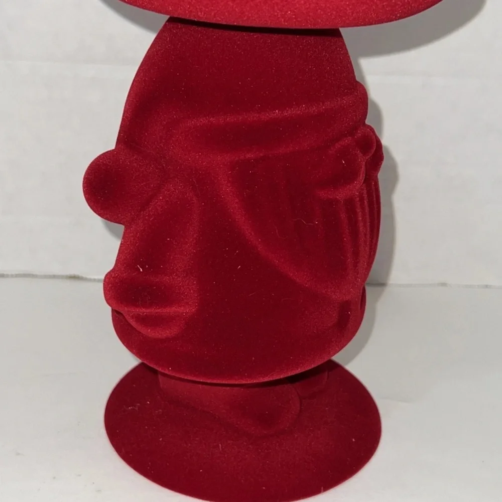 FLOCKED‎ SANTA Candle Holder